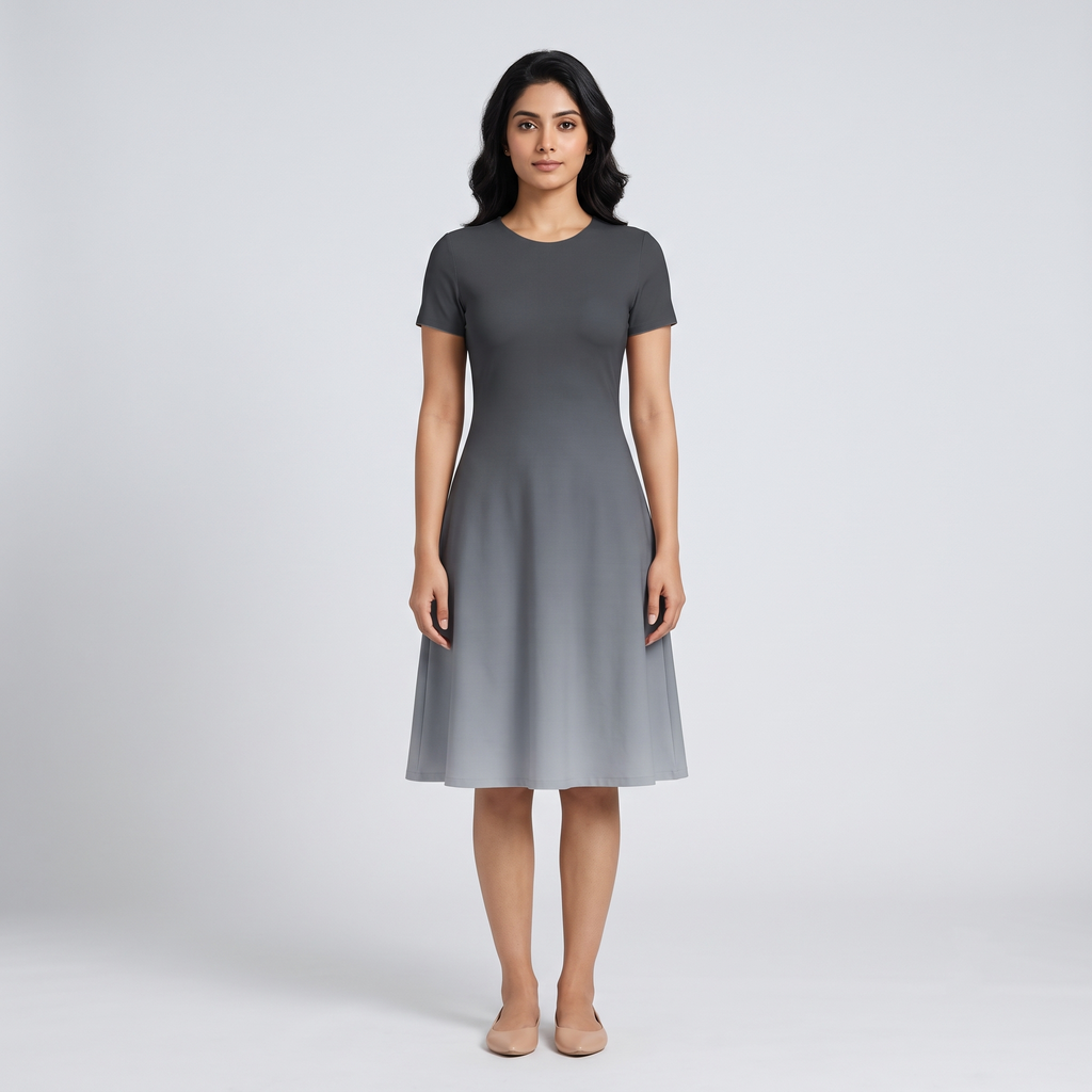 Light Steel A Line Dress