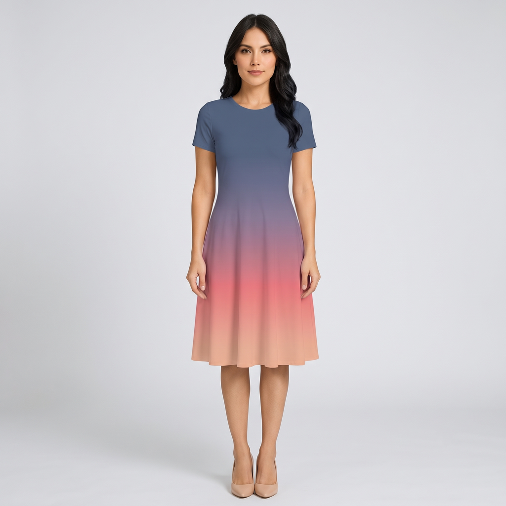 Ocean Sunset A Line Dress