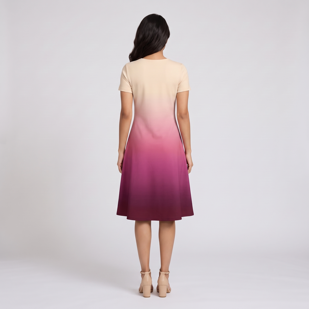 Bold Berry A Line Dress