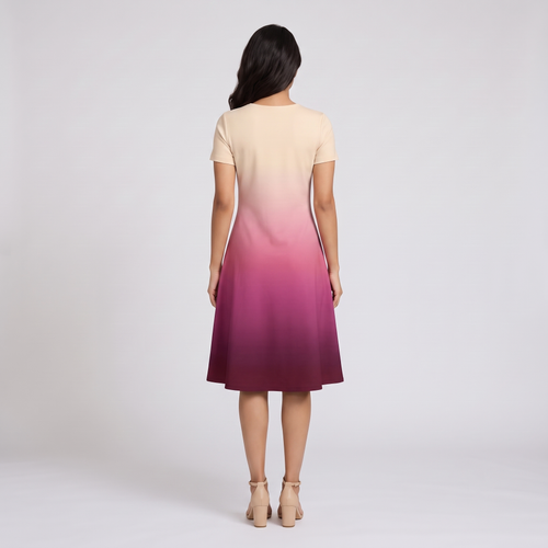 Bold Berry A Line Dress