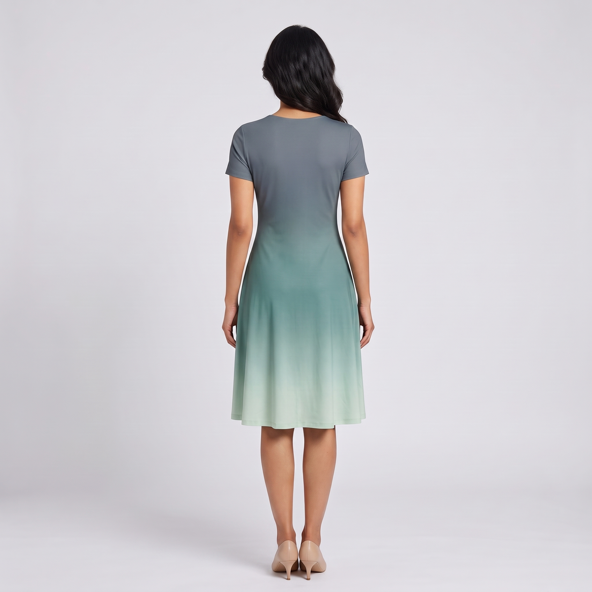 Earthy Green A line Dress