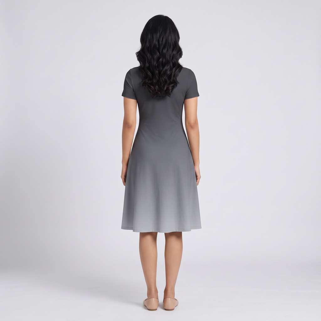 Light Steel A Line Dress