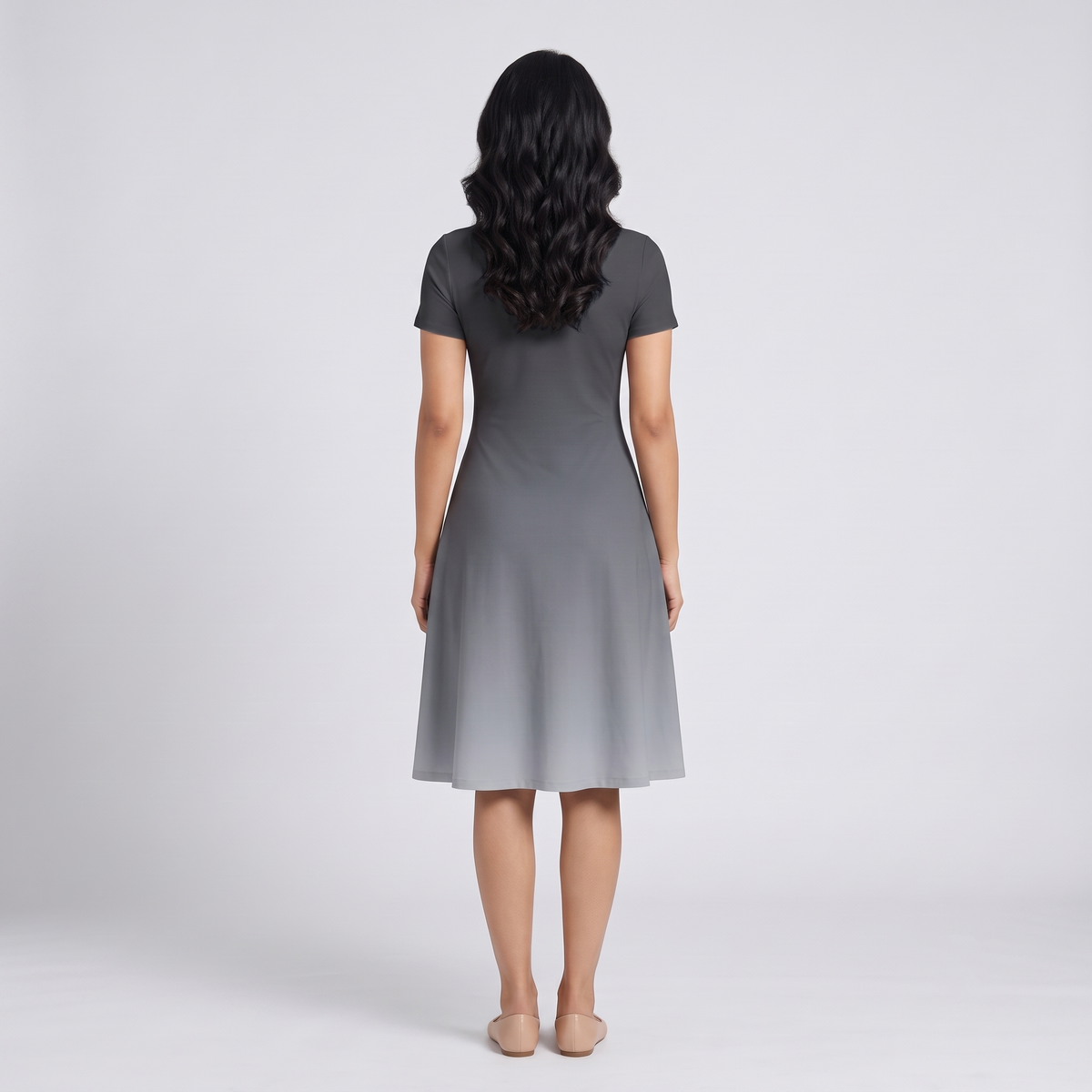 Light Steel A Line Dress