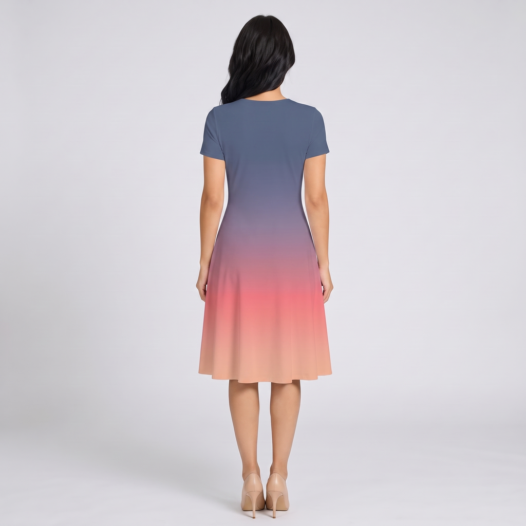 Ocean Sunset A Line Dress