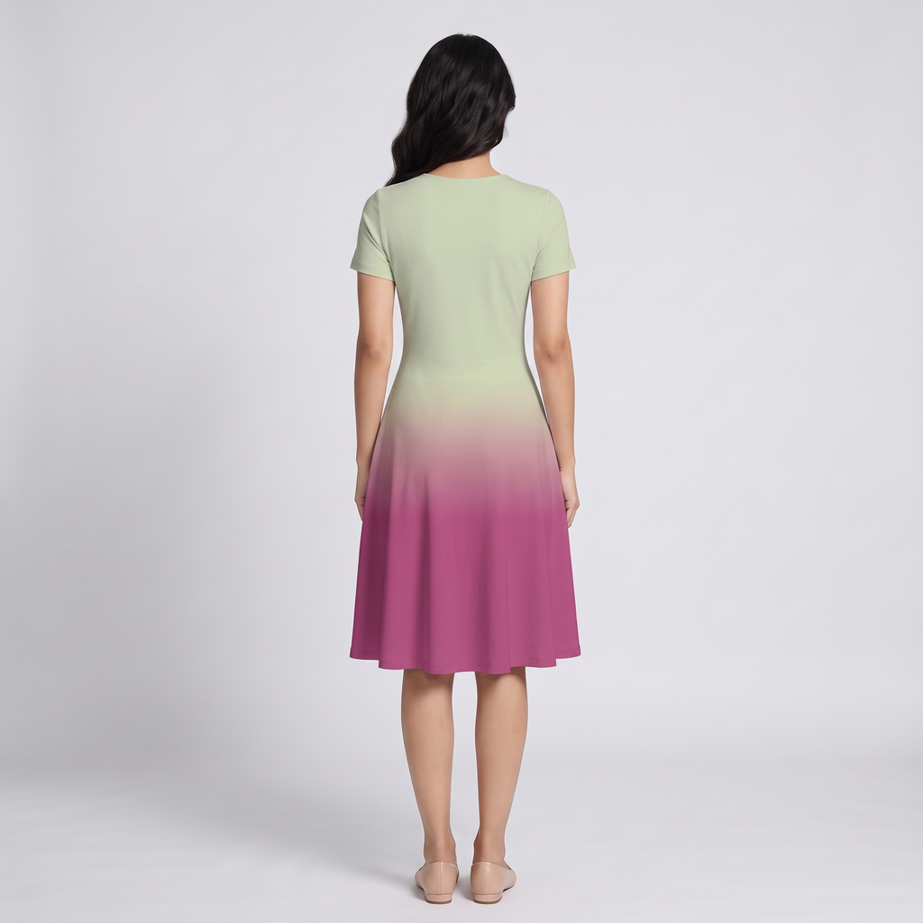 Sunset Ombre A Line Dress