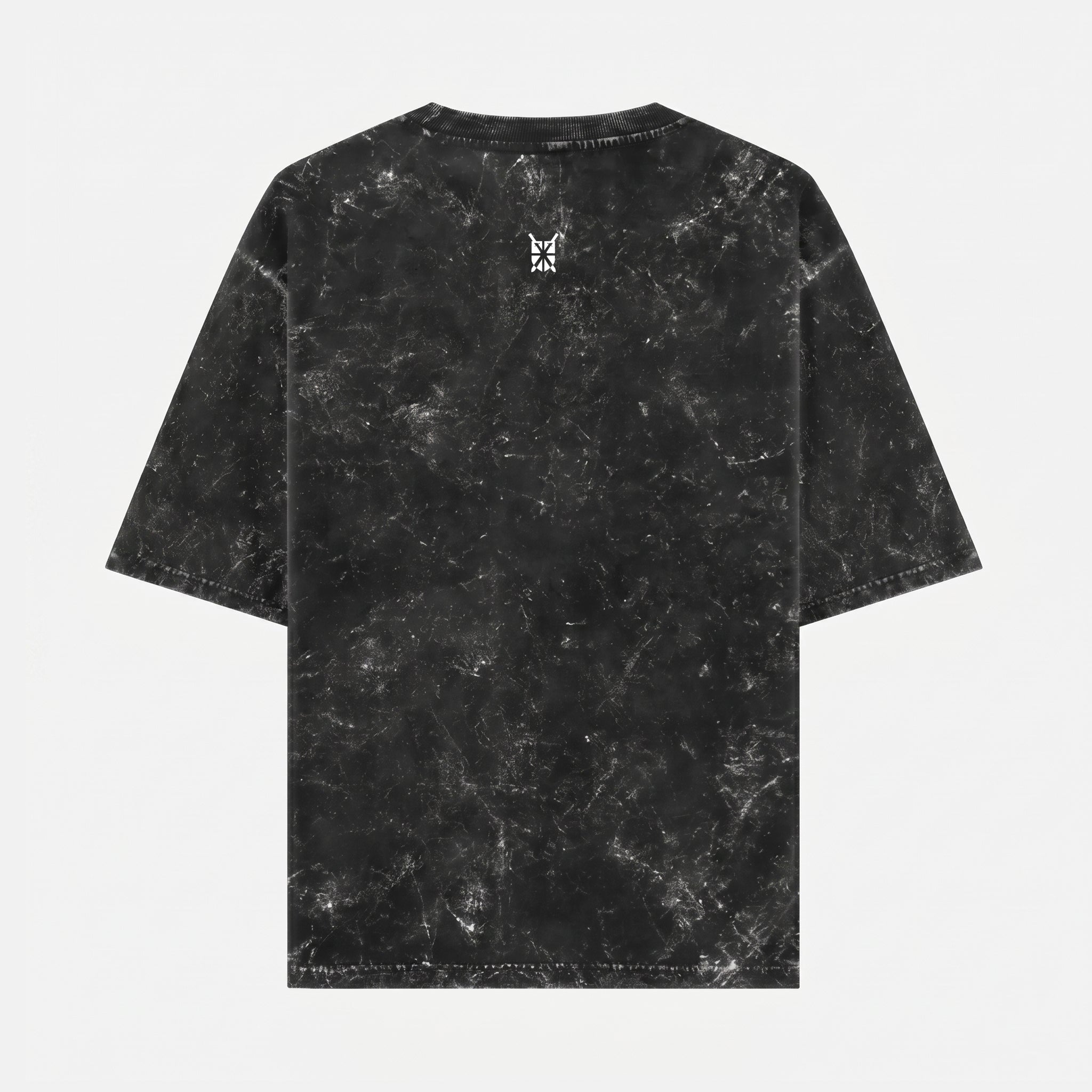 Acid Washed Grunge Arc Black Oversized T-Shirt (Unisex)