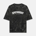 Acid Washed Grunge Arc Black Oversized T-Shirt (Unisex)