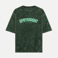 Acid Washed Grunge Arc Bottle Green Oversized T-Shirt (Unisex)
