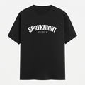 Classic Crew Neck Grunge Arc Emblem Black T-Shirt (Unisex)