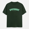 Classic Crew Neck Grunge Arc Emblem Bottle Green T-Shirt (Unisex)