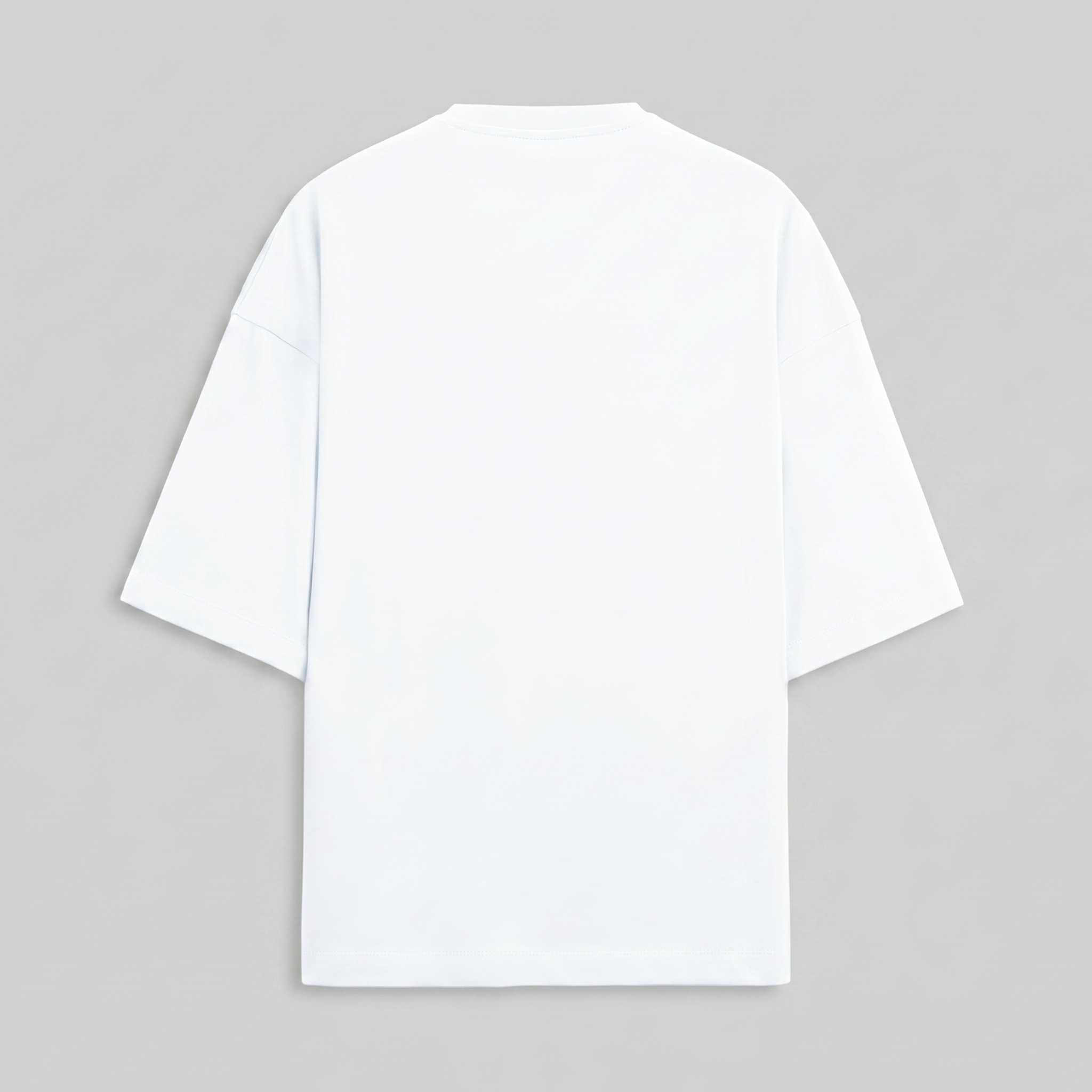 French Terry White Oversized T-Shirt (Unisex)