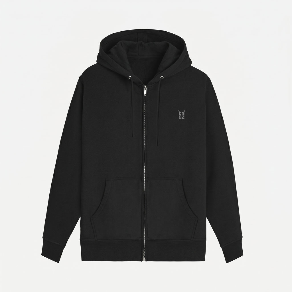 Black Zip Hoodie (Unisex)