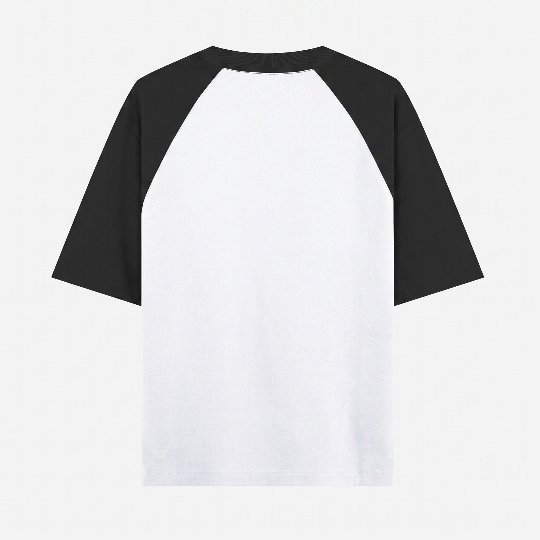 Oversized Raglan White-Black T-Shirt (Unisex)
