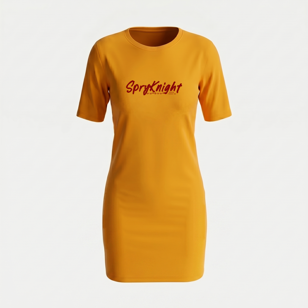 Women's Golden Yellow T-Shirt Dress