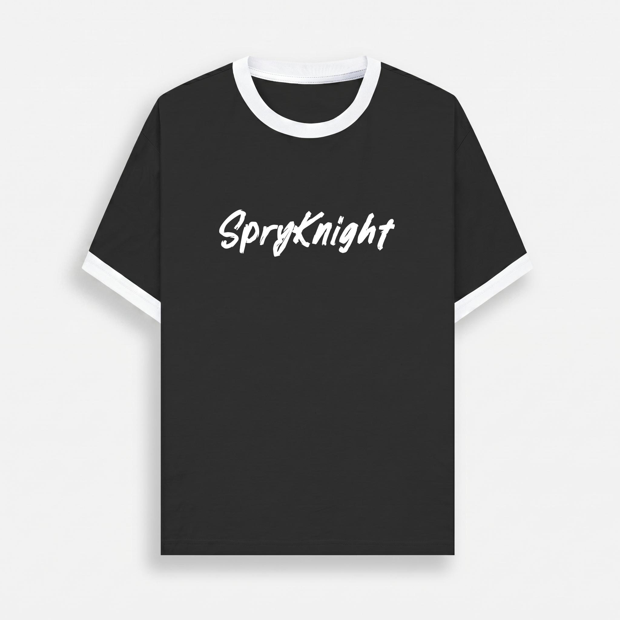 Ringer Black T-Shirt (Unisex)