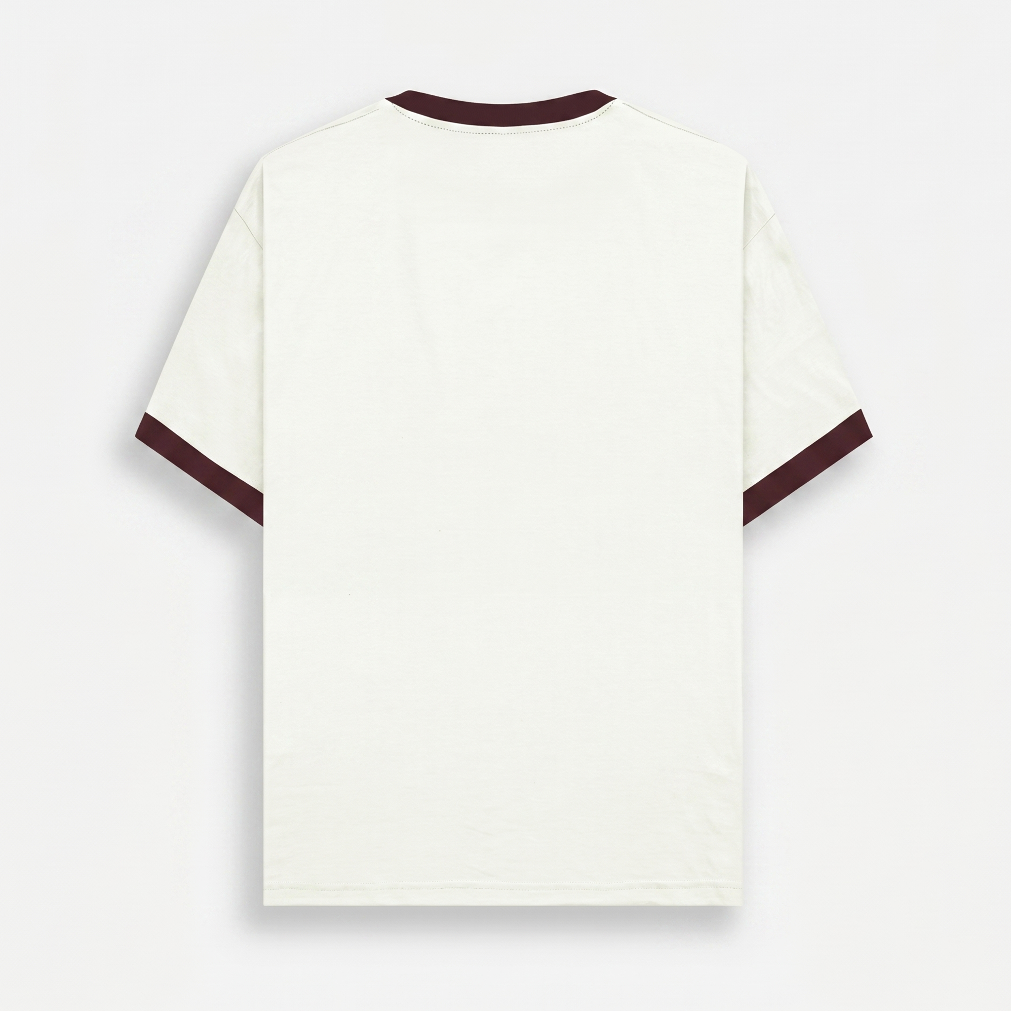 Ringer Off White-Maroon T-Shirt (Unisex)