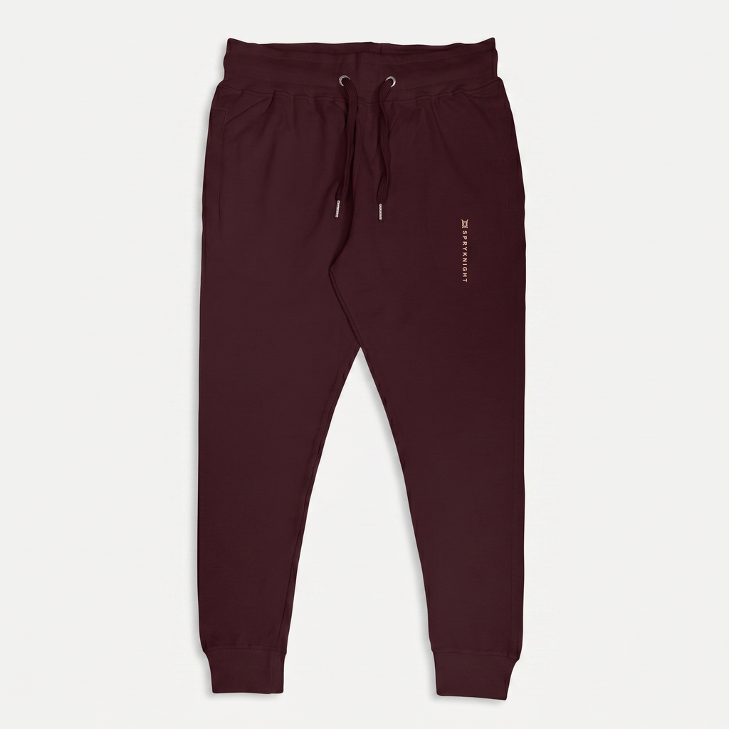 Maroon Cotton Joggers (Unisex)