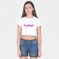 Women's White Cropped Tee Top