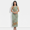 Women's All Over Print Sage-Dragonfly Print Bodycon Dress