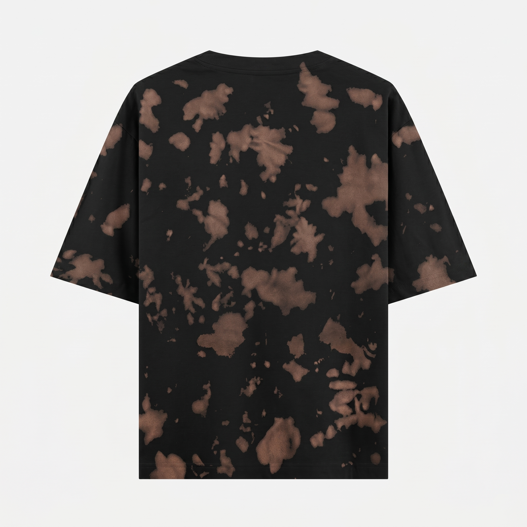 Tie Dye Oversized Script Emblem Brown-Black T-Shirt (Unisex)