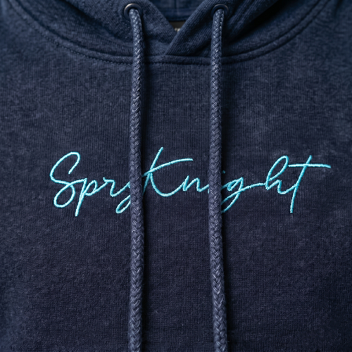 Acid Washed Navy Blue Hoodie (Unisex)