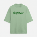 French Terry Jade Green Oversized T-Shirt (Unisex)