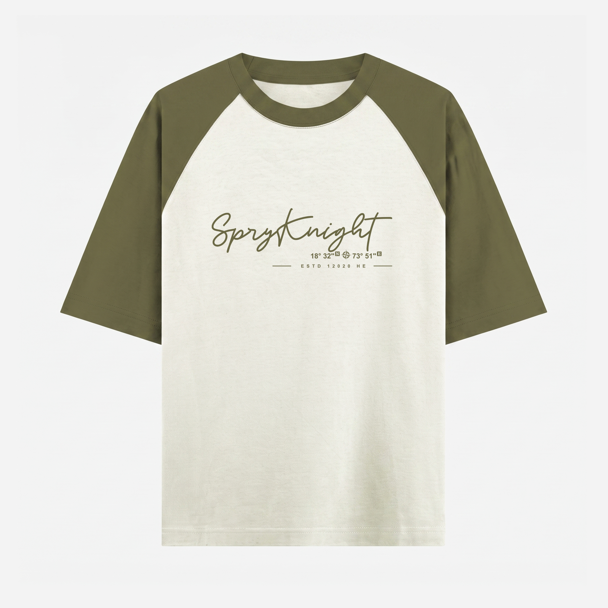 Oversized Raglan Olive Green T-Shirt (Unisex)