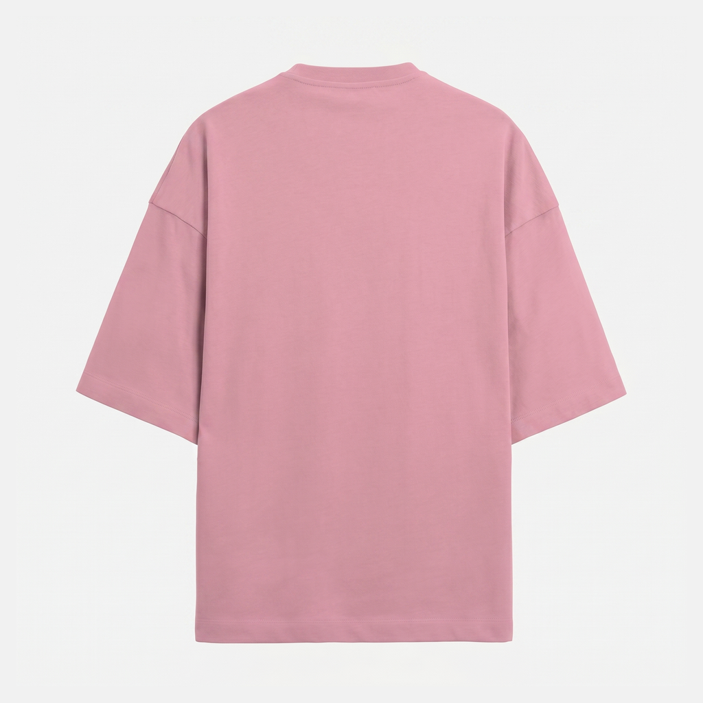 French Terry Flamingo Pink Oversized T-Shirt (Unisex)