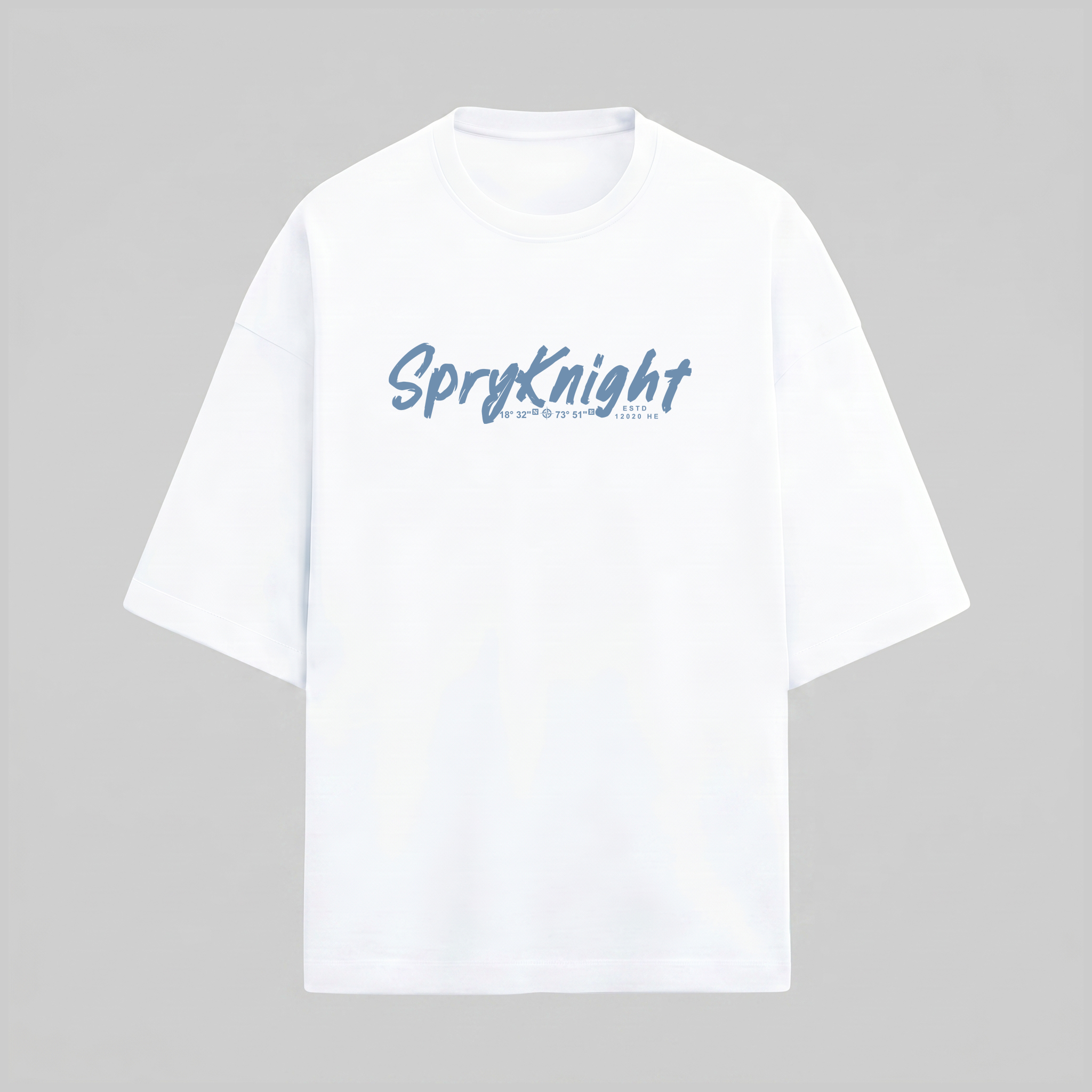 French Terry White Oversized T-Shirt (Unisex)