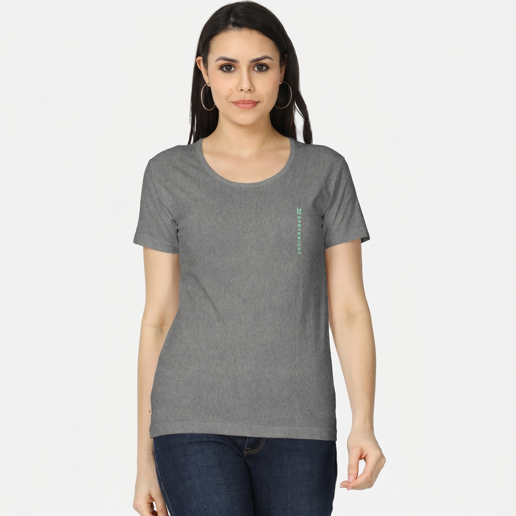 Women's Charcoal Melange Classic T-Shirt