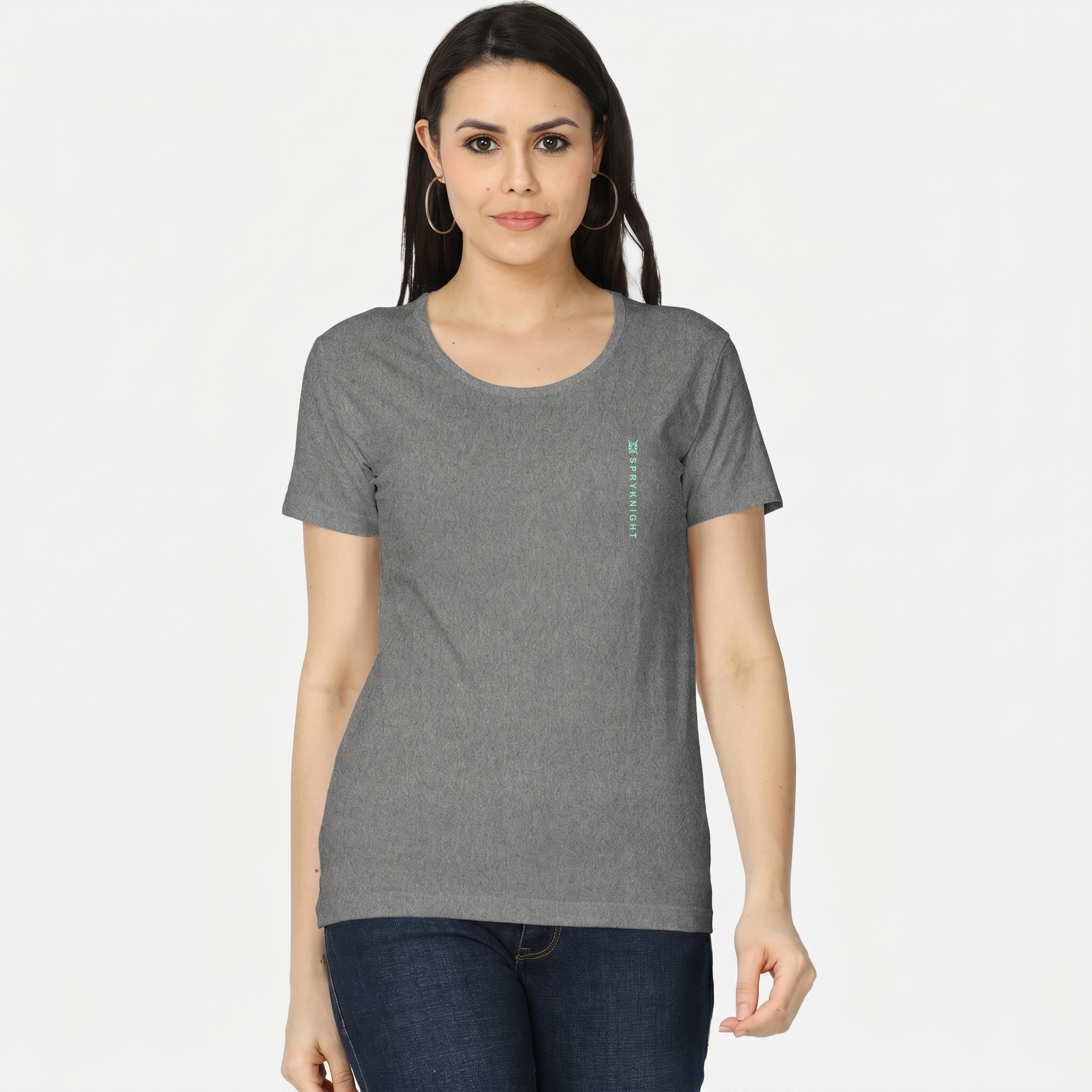 Women's Charcoal Melange Classic T-Shirt