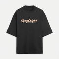 French Terry Black Oversized T-Shirt (Unisex)