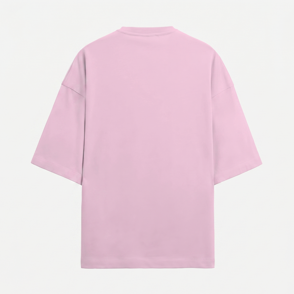 French Terry Light Baby Pink Oversized T-Shirt (Unisex)
