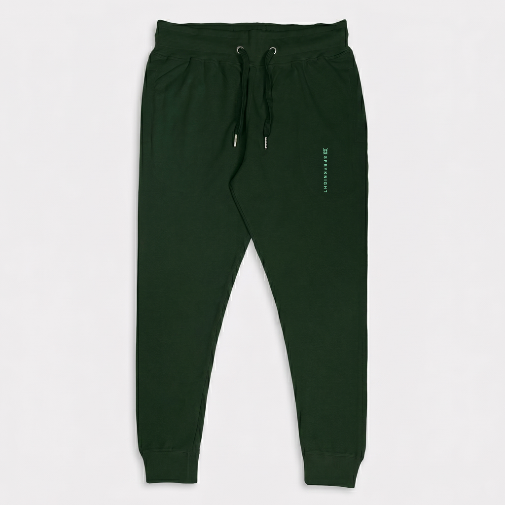 Bottle Green Cotton Joggers (Unisex)