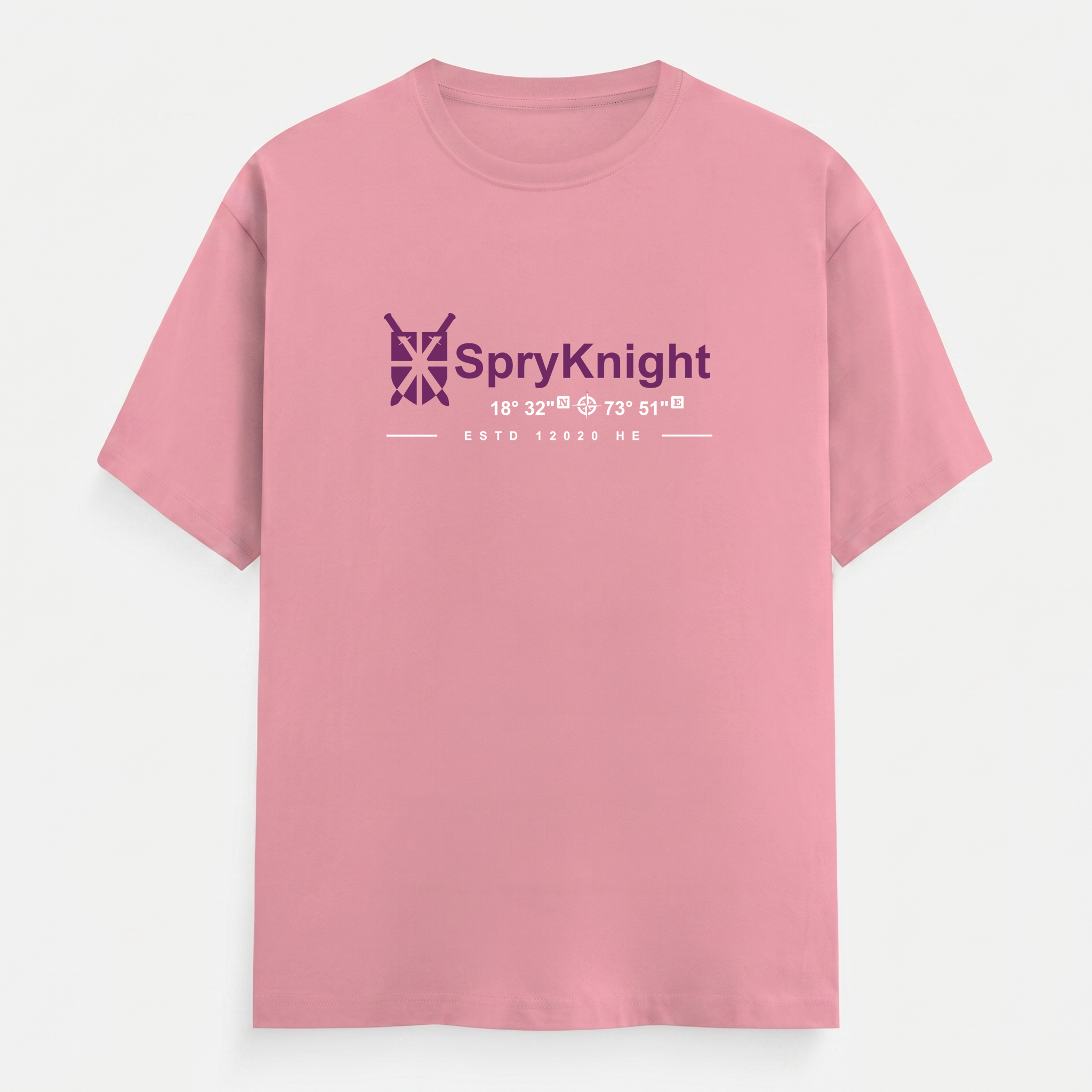 Classic Crew Neck Flamingo Pink T-Shirt (Unisex)