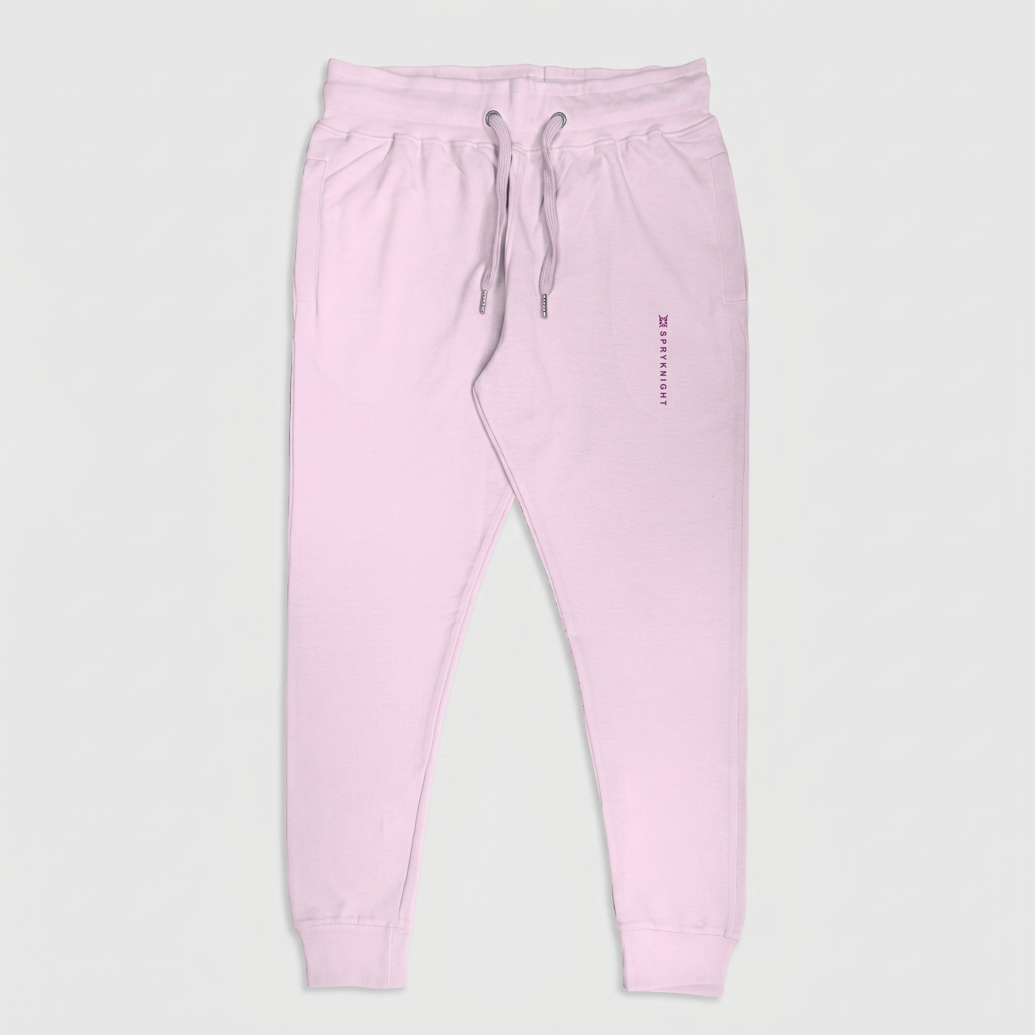 Light Baby Pink Cotton Joggers (Unisex)