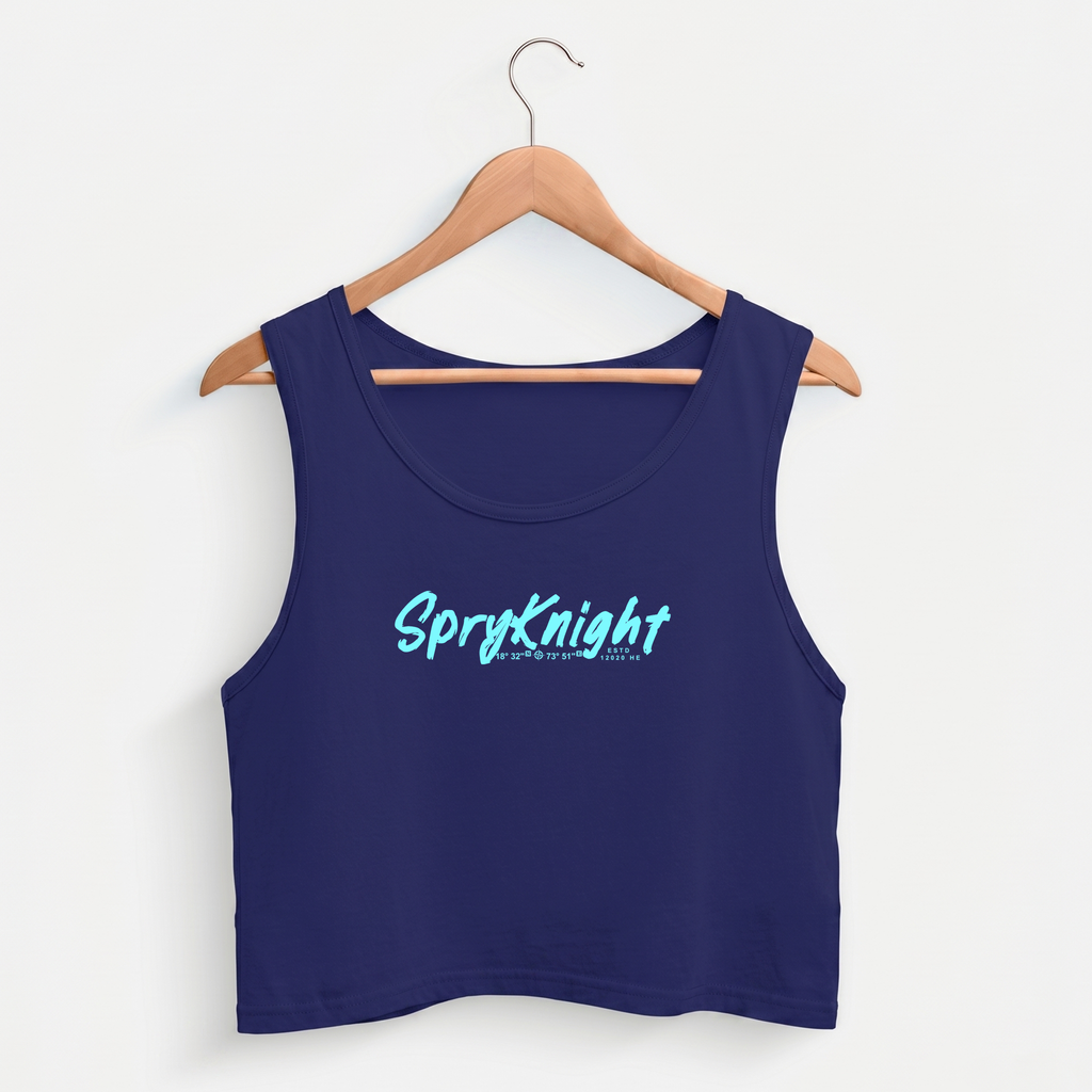 Women's Royal Blue Cropped Tank Top
