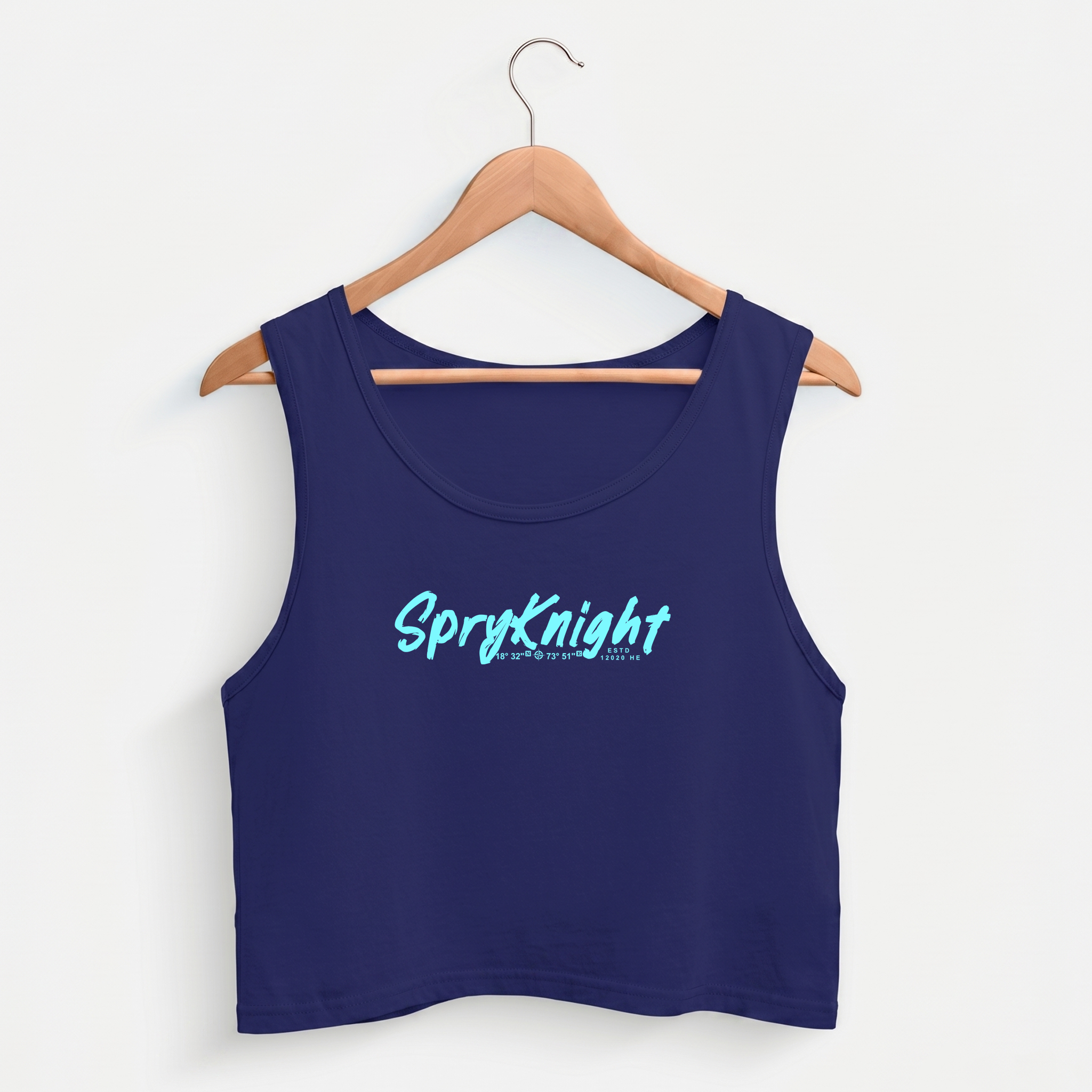 Women's Royal Blue Cropped Tank Top