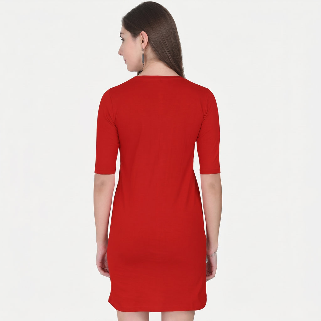 Women's Red T-Shirt Dress