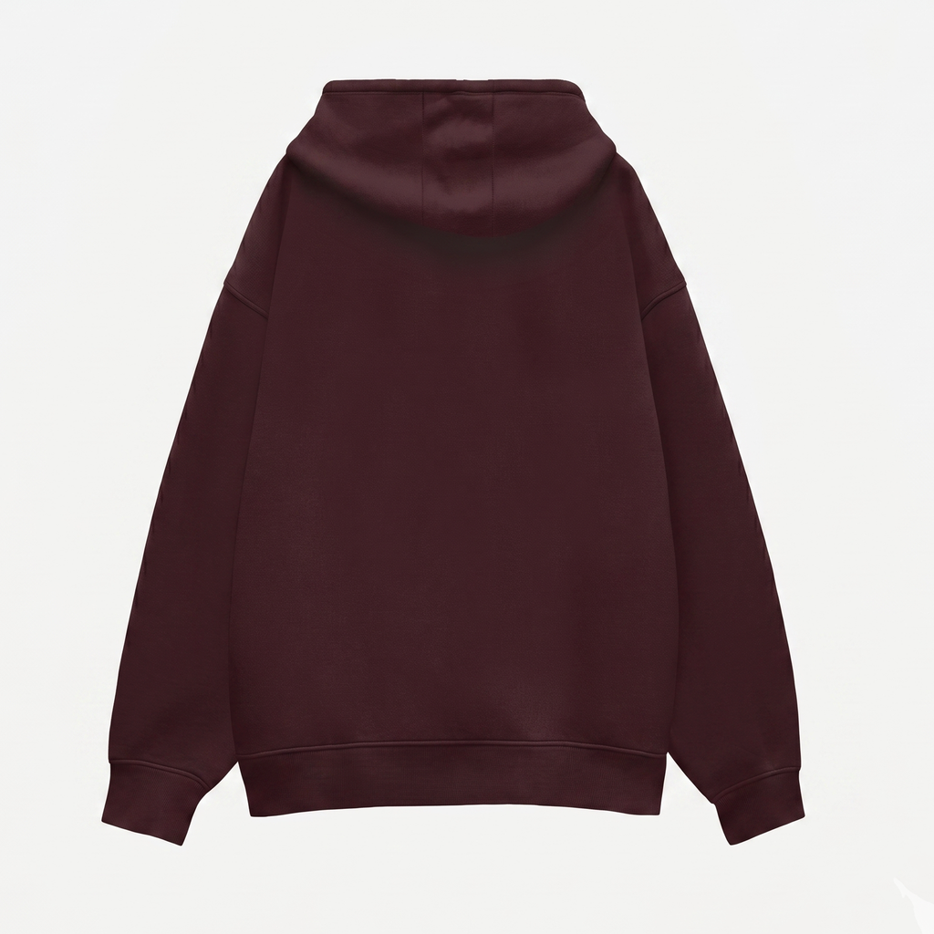 Oversized Maroon Hoodie (Unisex)