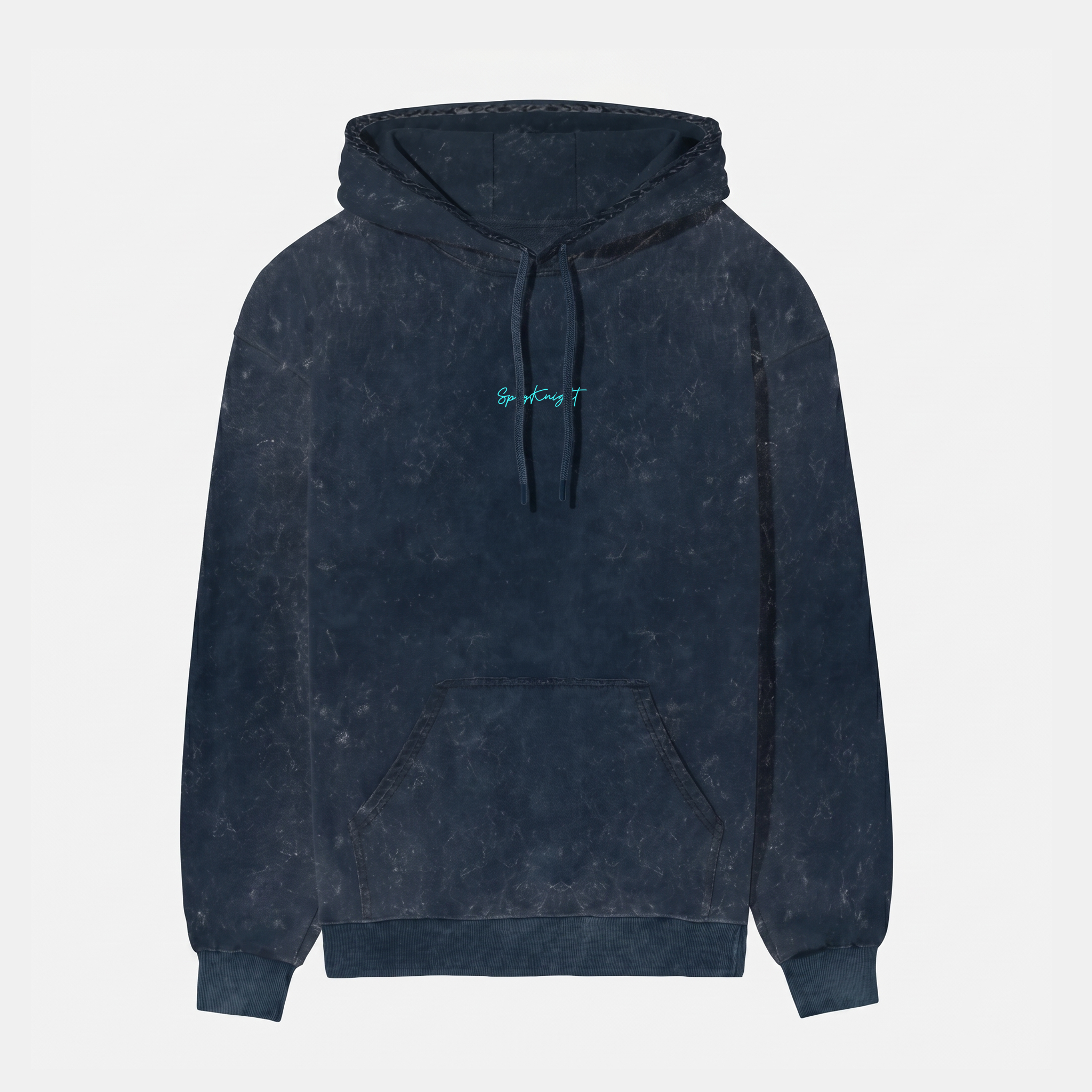 Acid Washed Navy Blue Hoodie (Unisex)