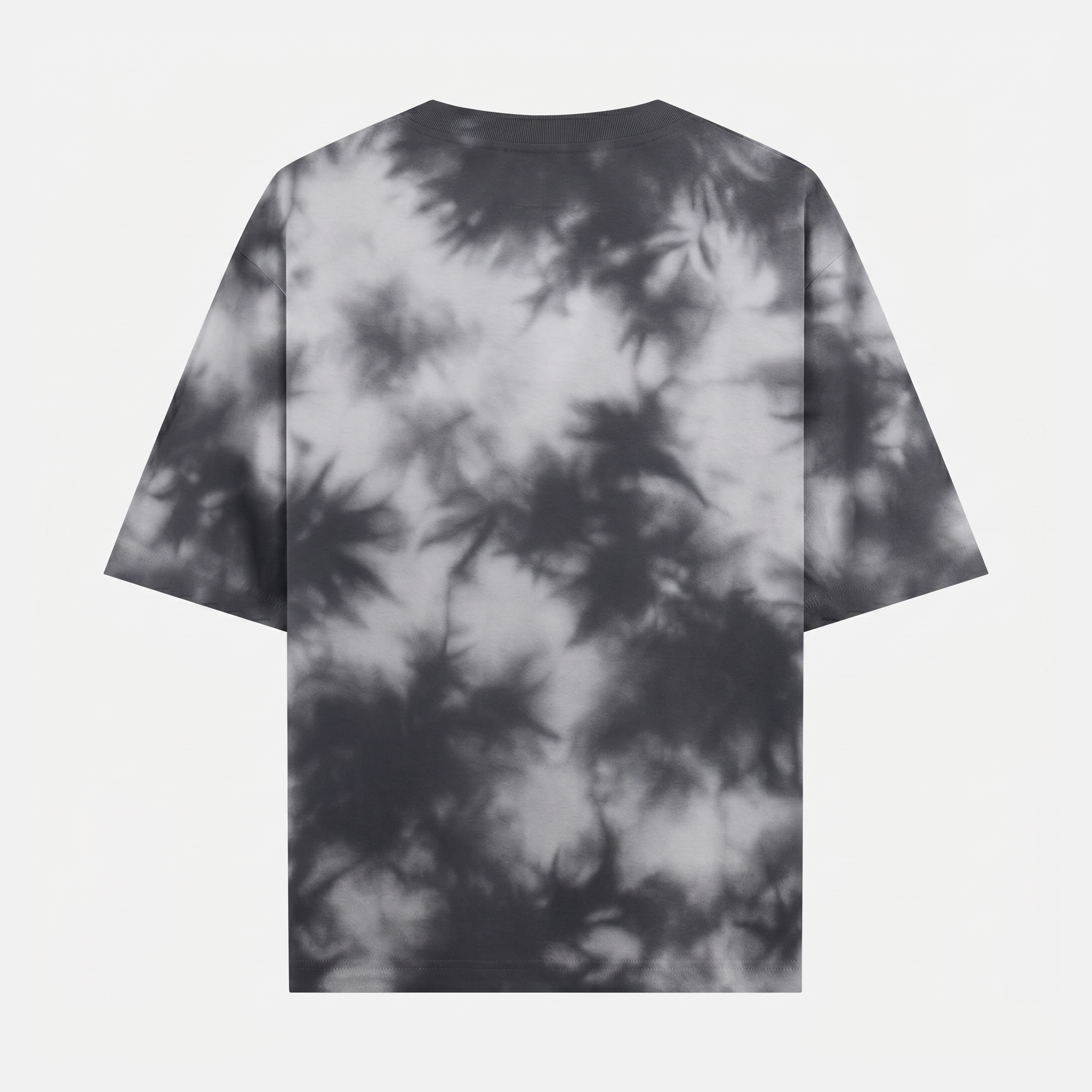 Tie Dye Oversized Script Emblem White-Black T-Shirt (Unisex)