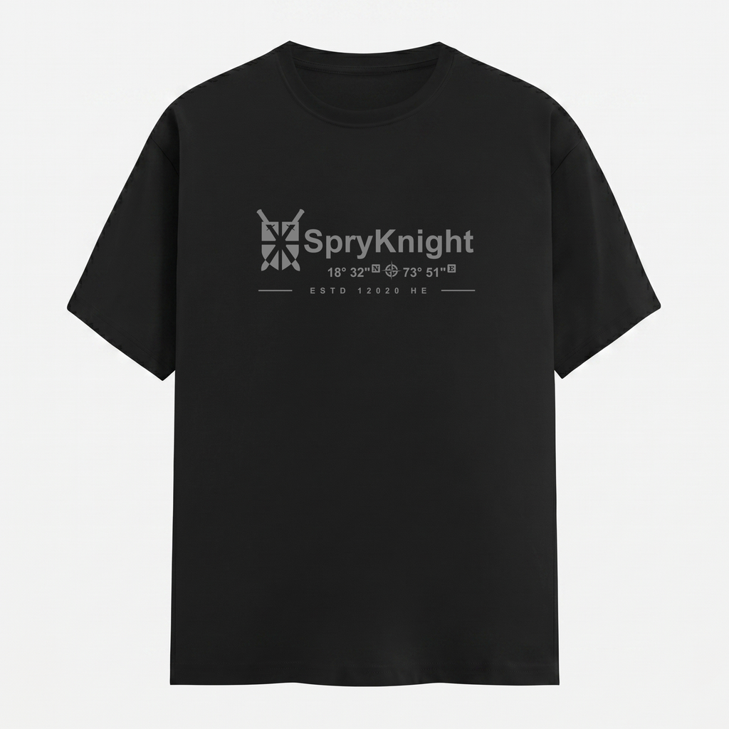 Classic Crew Neck Black T-Shirt (Unisex)