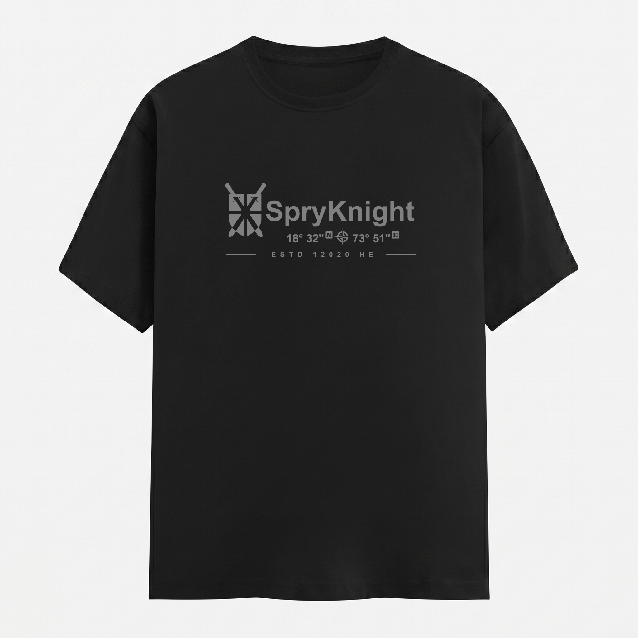 Classic Crew Neck Black T-Shirt (Unisex)
