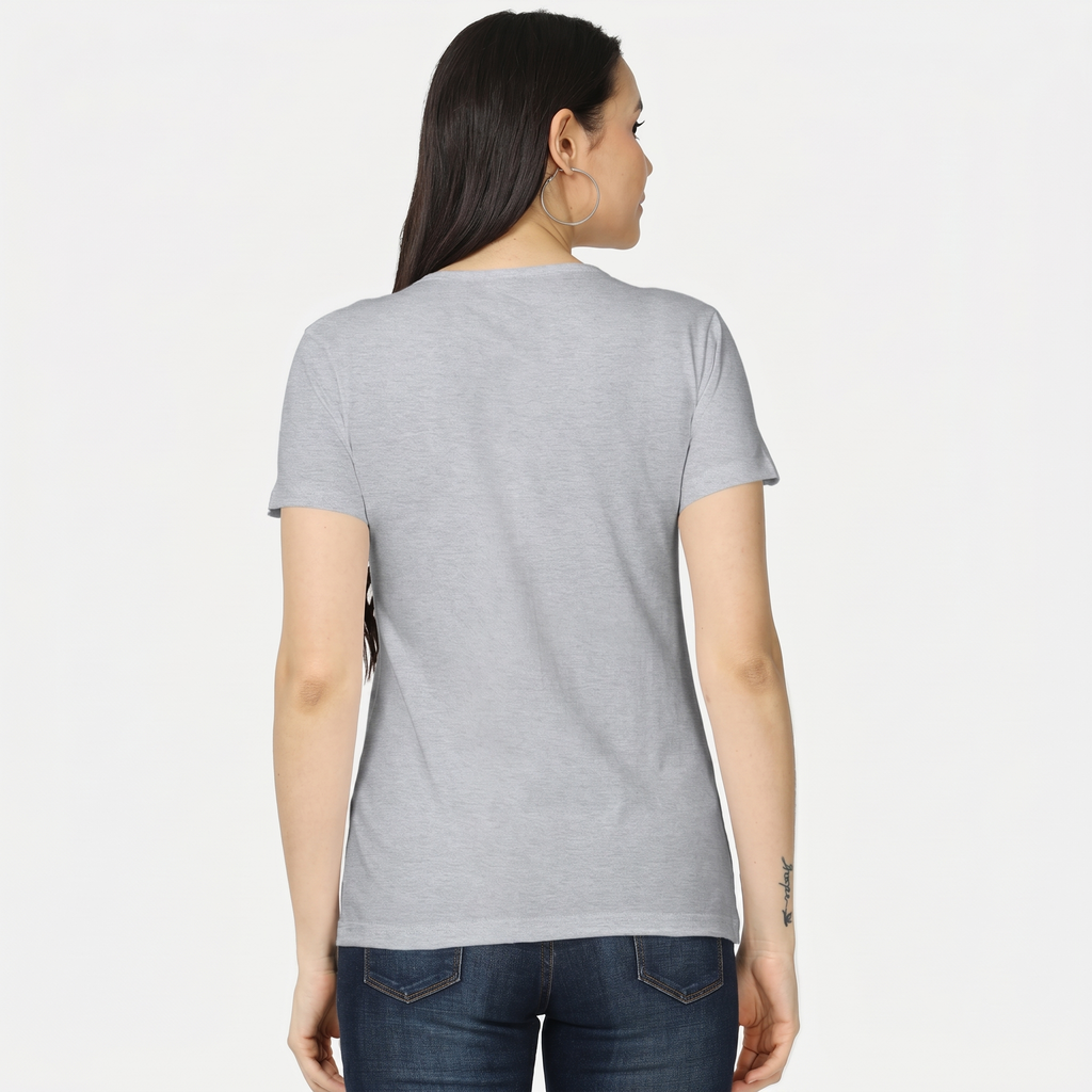 Women's Grey Melange Classic T-Shirt