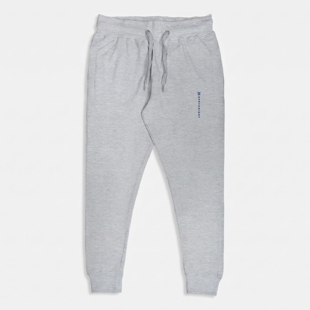 Grey Melange Cotton Joggers (Unisex)