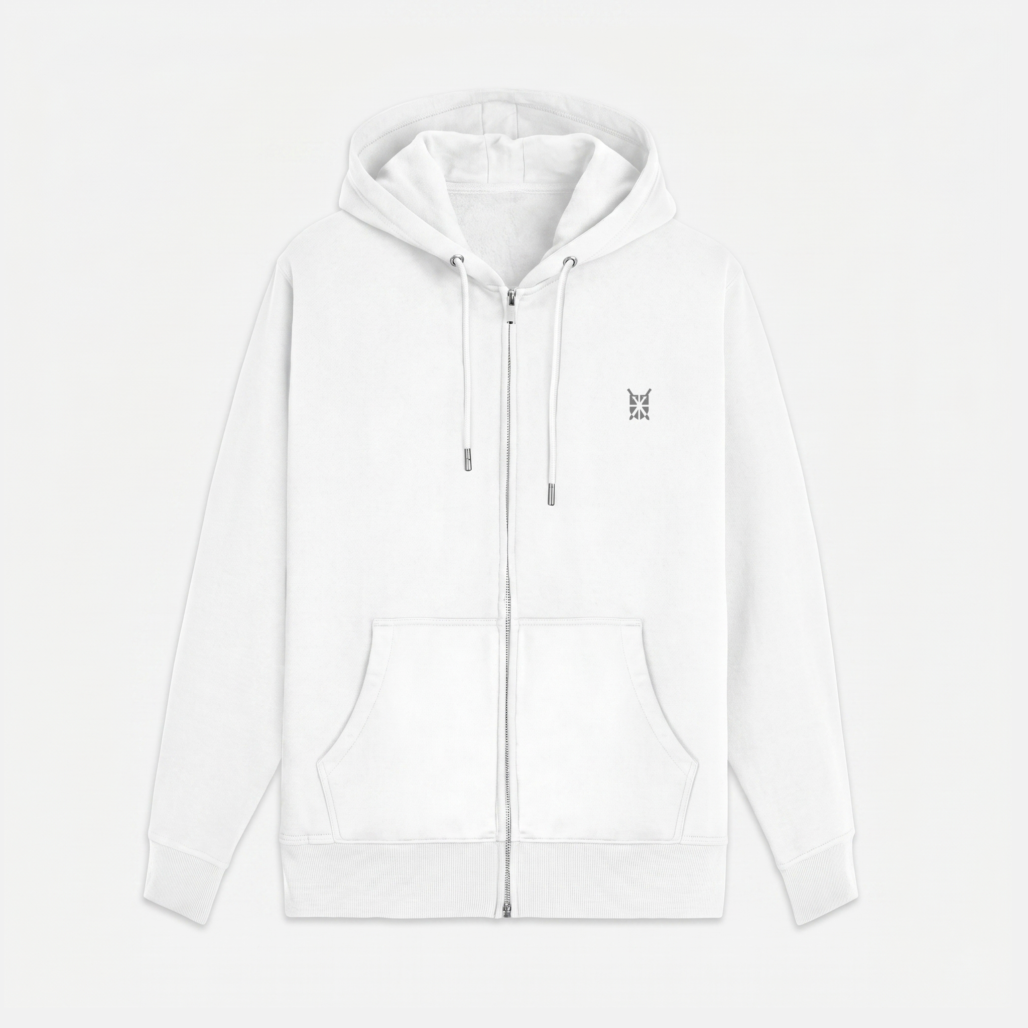 White Zip Hoodie (Unisex)
