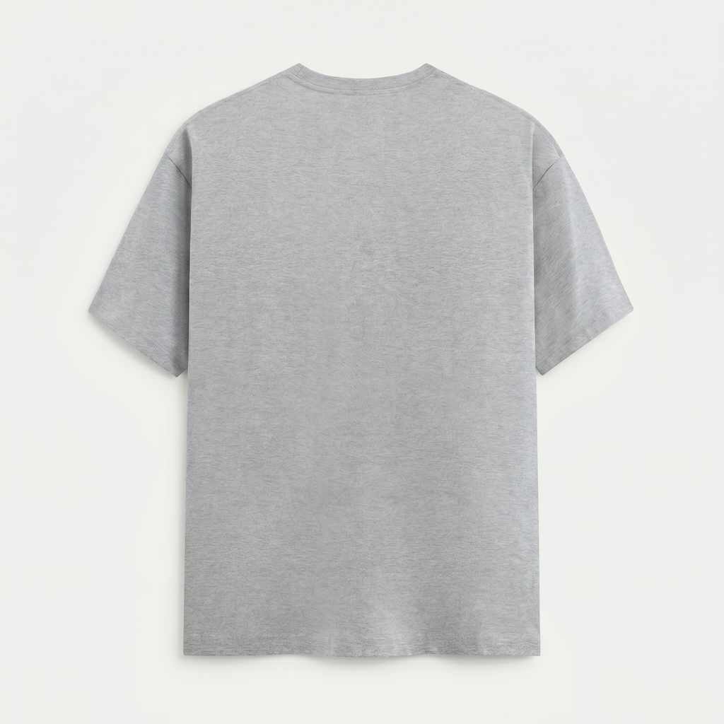 Classic Crew Neck Grey Melange T-Shirt (Unisex)