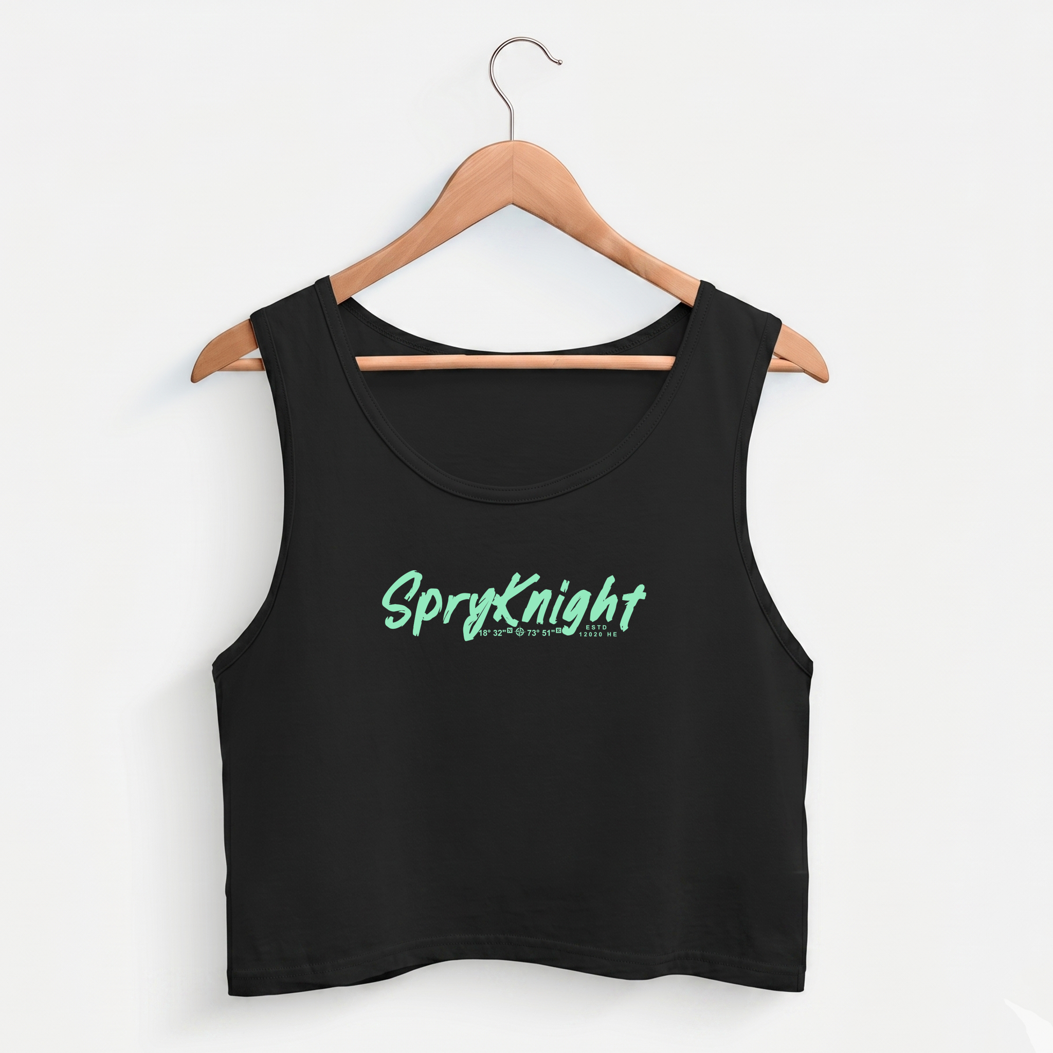 Women's Black Cropped Tank Top