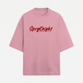 French Terry Flamingo Pink Oversized T-Shirt (Unisex)